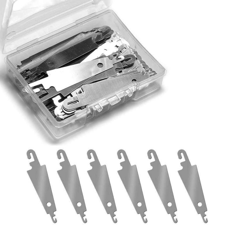 Jofefe 60Pcs Stainless Steel Needle Threader Embroidery Cross Stitch Needle-Threading Tools for Large Eye Needles Hand DIY Sewing with Clear Box for Keep it in Place - Image 1